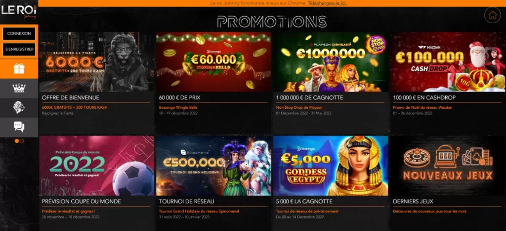 le roi johnny casino promotions
