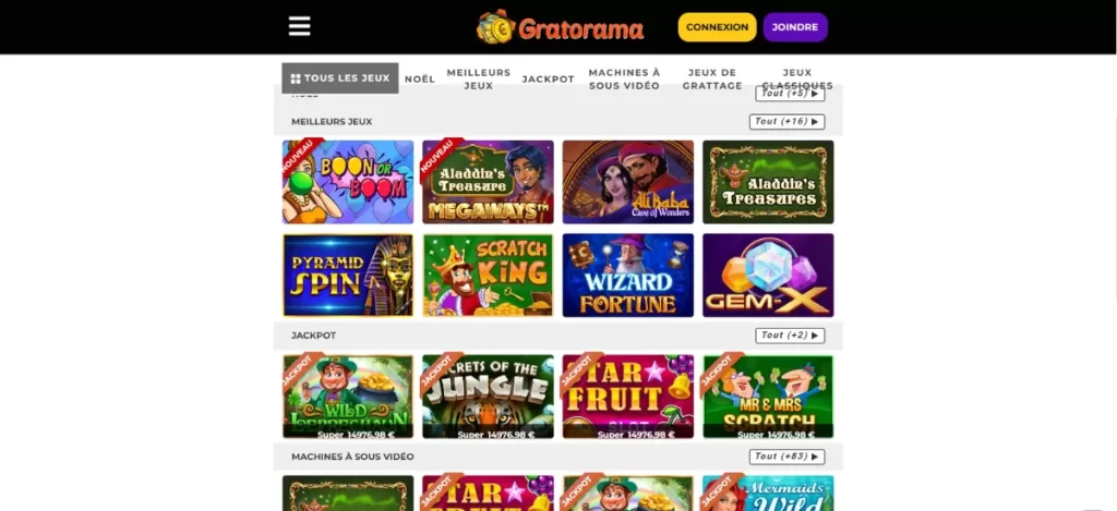 Gratorama casino ludothèque jeux