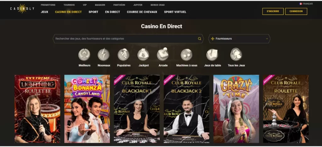 casinoly live casino jeux